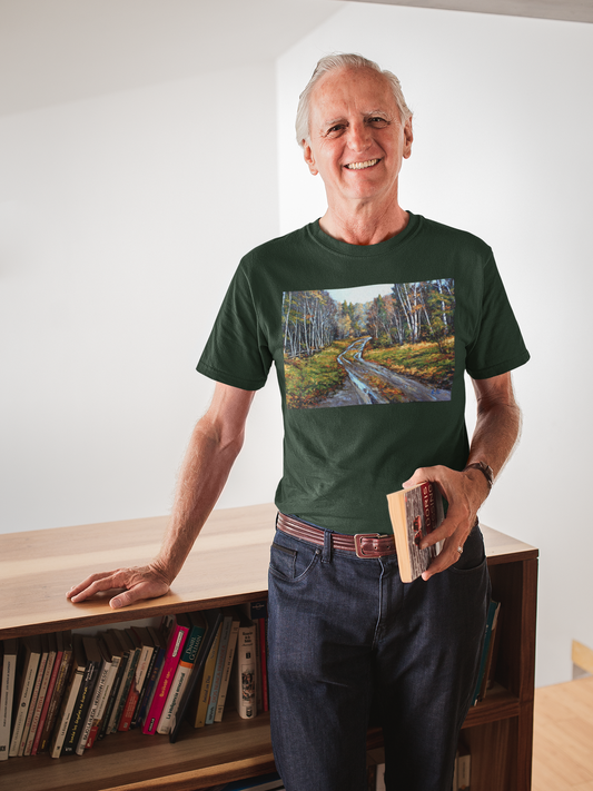 Autumn Landscape Unisex Heavy Cotton Tee - Nature Inspired Tee for Outdoor Lovers