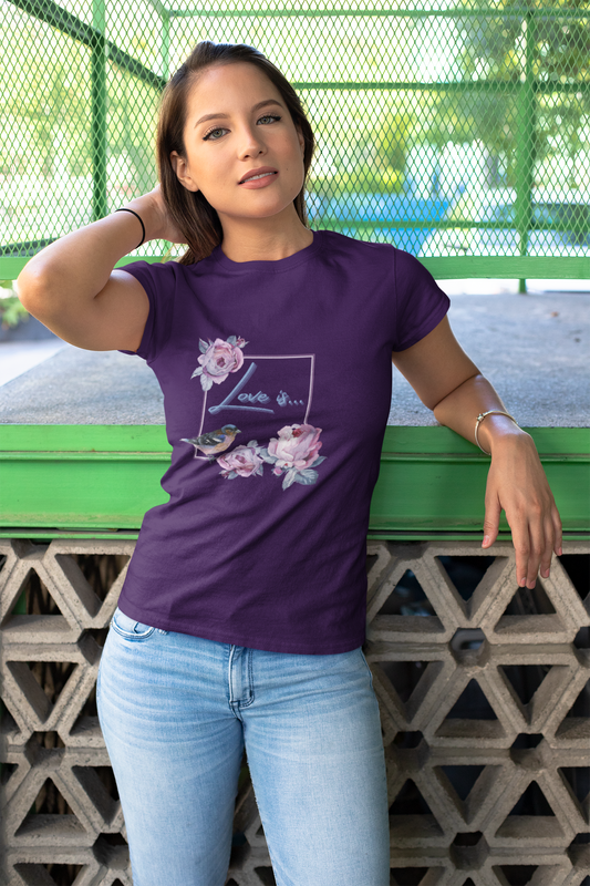 Floral Love Unisex Heavy Cotton Tee - Perfect for Casual Outings and Gifts