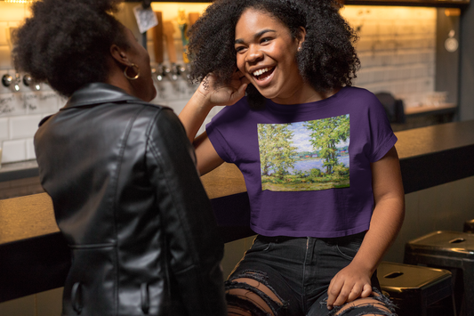 Stylish Unisex Heavy Cotton Tee with Nature Print - Perfect for Casual Wear and Outdoor Adventures