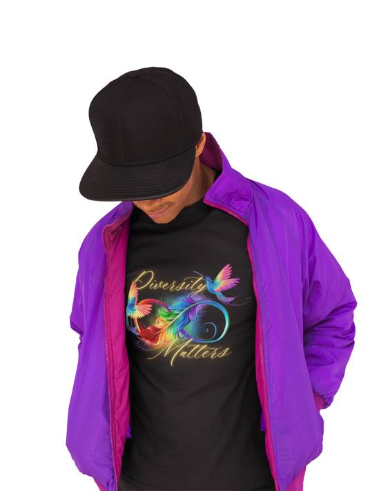 Diversity Matters Unisex Heavy Cotton Tee - Vibrant Colorful Design for Inclusion & Equality