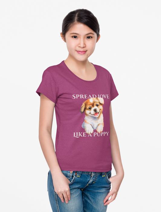 Spread Love Like a Puppy Unisex Heavy Cotton Tee