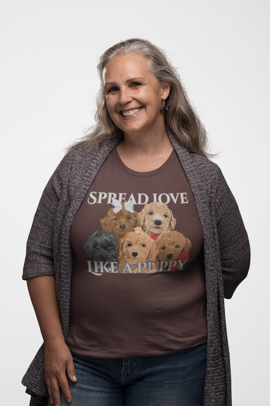 Spread Love Like a Puppy Unisex Heavy Cotton Tee