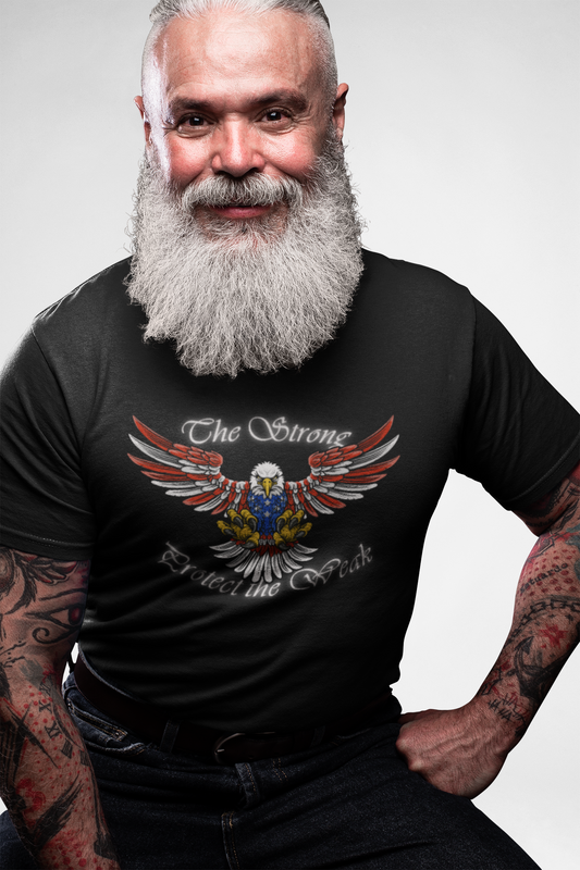 Patriotic Eagle Graphic Tee - Unisex Heavy Cotton T-Shirt
