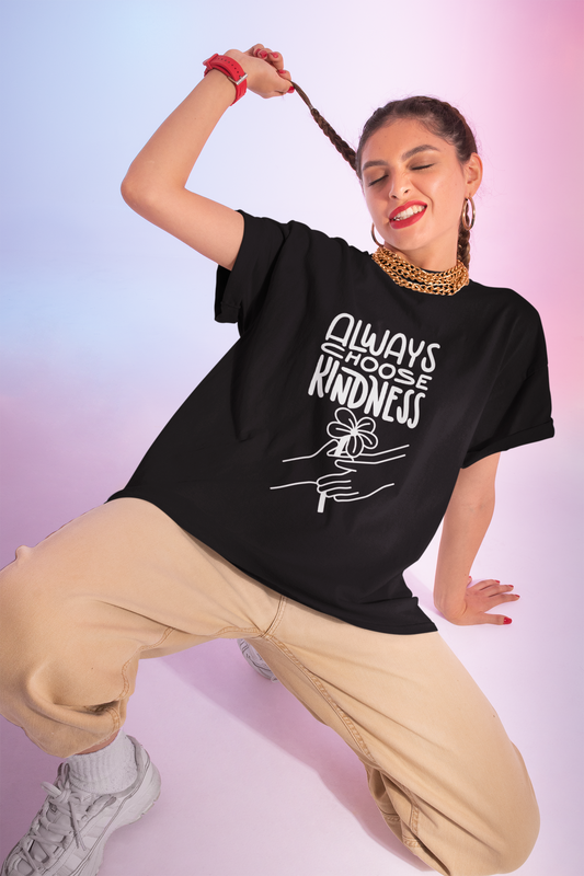Always Choose Kindness Unisex Heavy Cotton Tee - Positive Vibe Shirt for Everyday Comfort