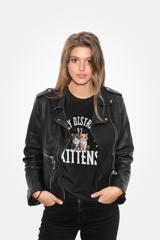 Easily Distracted by Kittens Unisex Heavy Cotton Tee