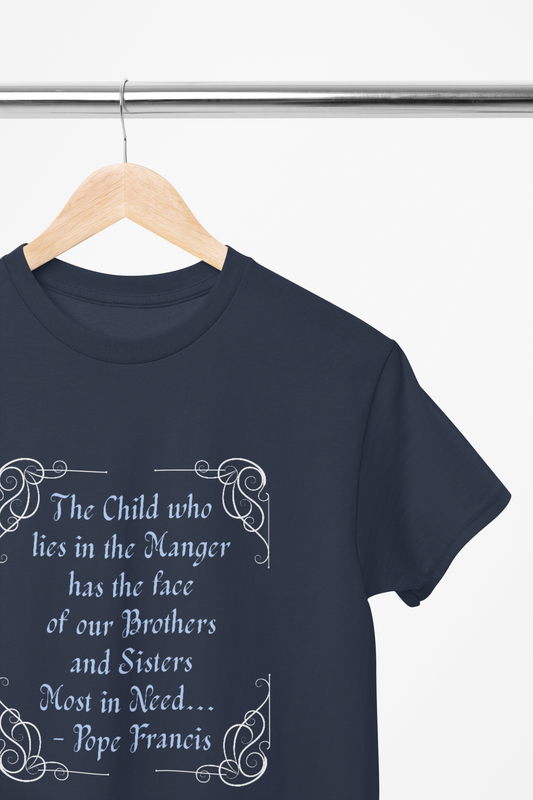 Inspiring Unisex Heavy Cotton Tee - Pope Francis Quote on Compassion