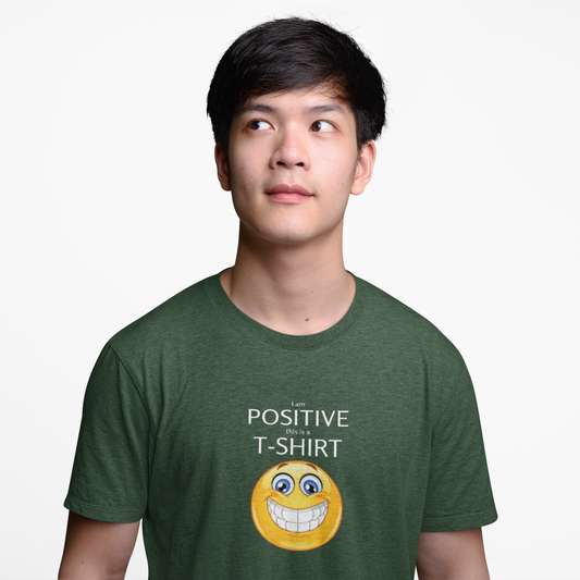 Positive Vibes Unisex Heavy Cotton Tee - Uplifting Smile Design