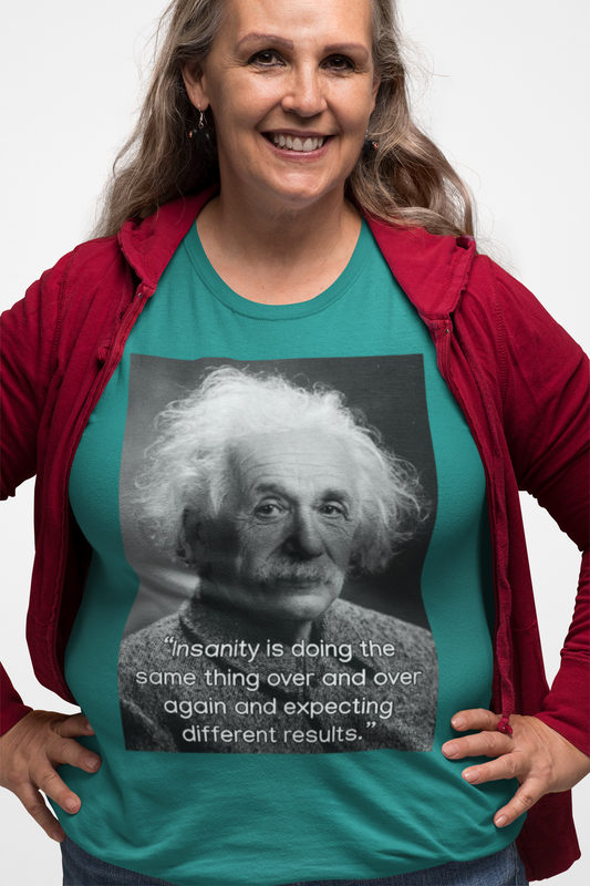 Einstein Quote Unisex Heavy Cotton Tee - Inspirational Humor Shirt