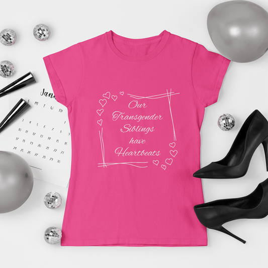 Our Transgender Siblings Have Heartbeats Unisex Heavy Cotton Tee - Supportive Pride Apparel