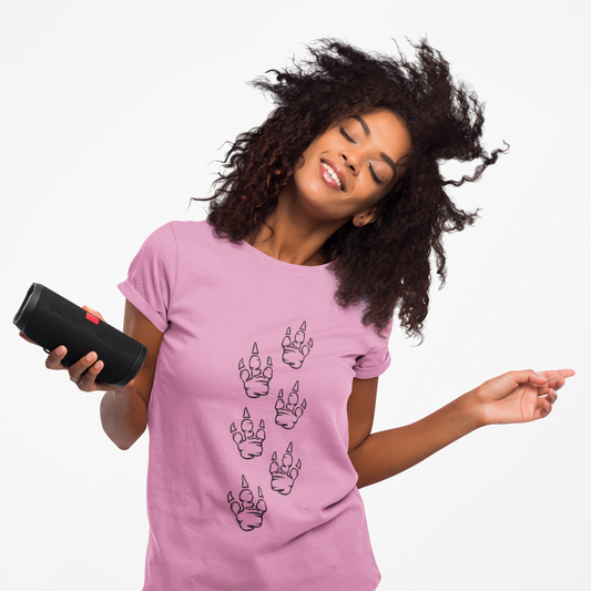 Creative Unisex Heavy Cotton Tee with Playful Dinosaur Print Design