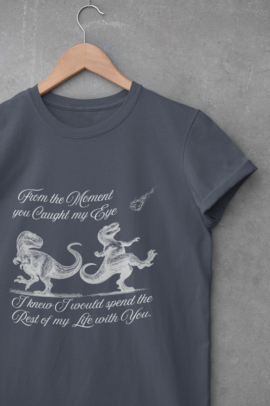 Romantic Unisex Heavy Cotton Tee - 'From the Moment You Caught My Eye'