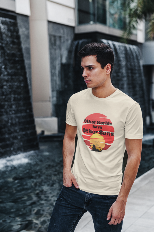 Unisex Heavy Cotton Tee - 'Other Worlds Have Other Suns' Graphic Shirt