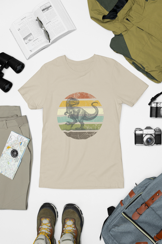 Vintage Dinosaur Tee, Casual T-Shirt, Fun Animal Shirt, Perfect for Kids, Birthday Gift, Adventure Apparel