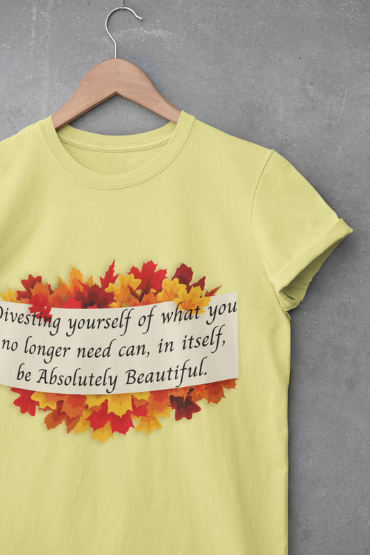 Inspirational Autumn Unisex Heavy Cotton Tee, Cozy Fall Shirt, Positive Message Tee, Gift for Her, Self-Love Apparel, Motivational Casual