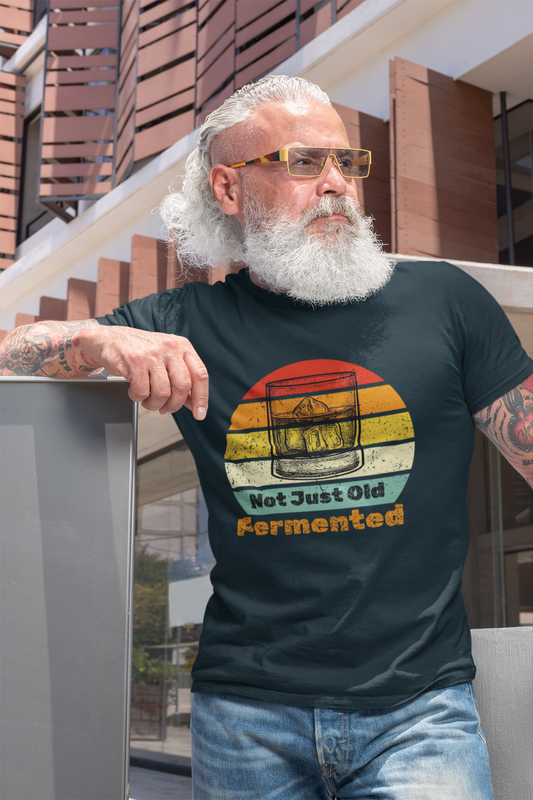 Retro Fermented Vibe Tee, Unisex Heavy Cotton T-Shirt for Homebrewers, Perfect Gift for Beer Lovers, Foodie Fashion, Festival Attire