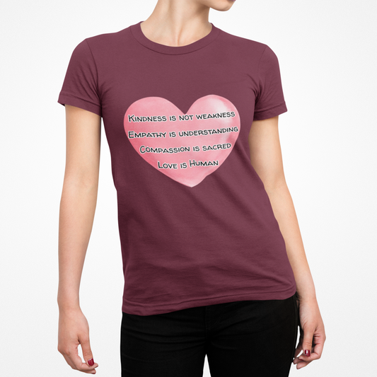 Kindness is Strength Unisex Heavy Cotton Tee | Inspirational Shirt, Empathy Tee, Compassion Gift, Heart Graphic T-Shirt, Self-Love Apparel