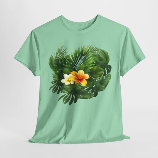 Tropical Floral Tee, Perfect Summer Vacation Shirt, Casual Outfit, Gift for Nature Lovers, Beach Day Essential, Eco-friendly Tee