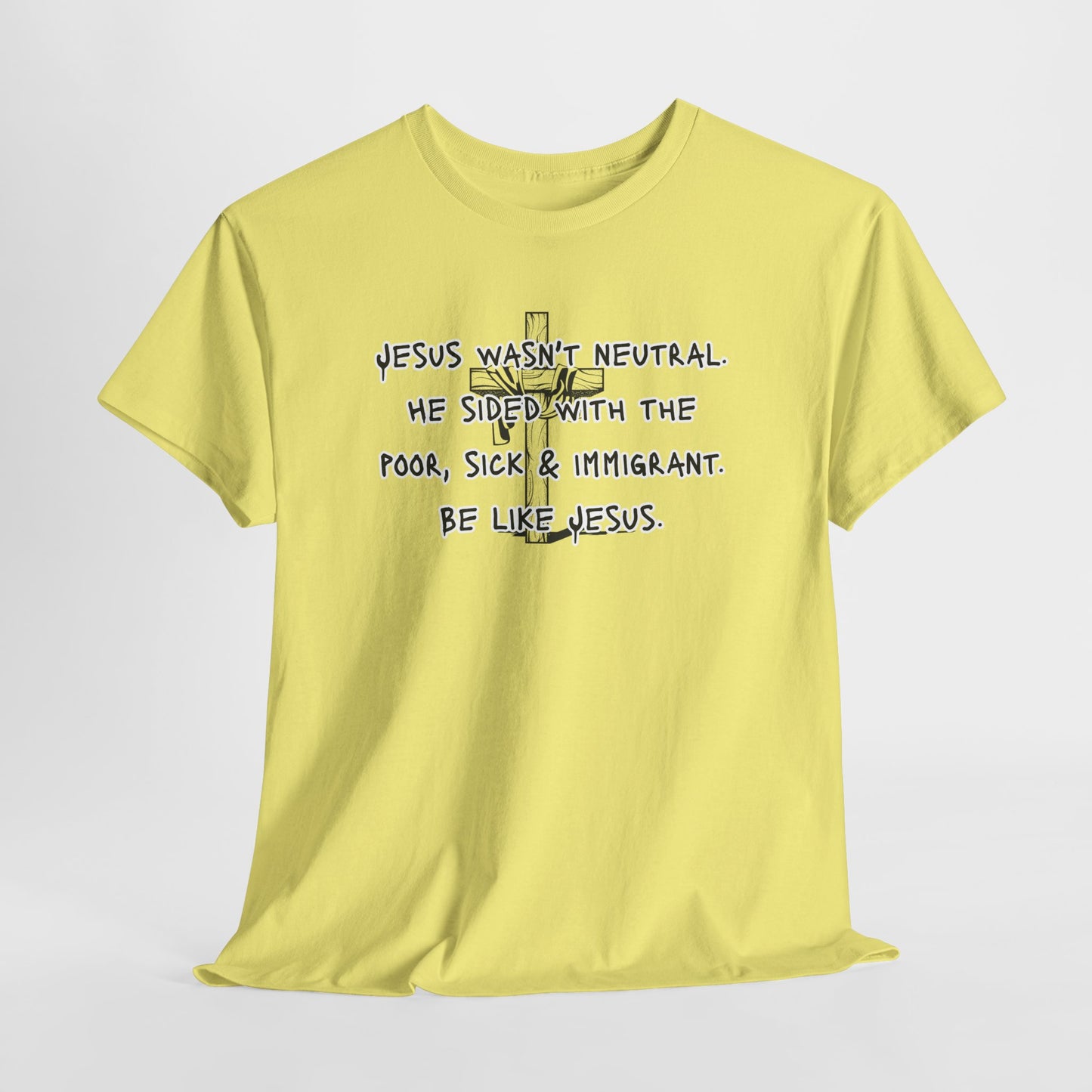 Unisex Heavy Cotton Tee - "Be Like Jesus" Inspirational Message Tee
