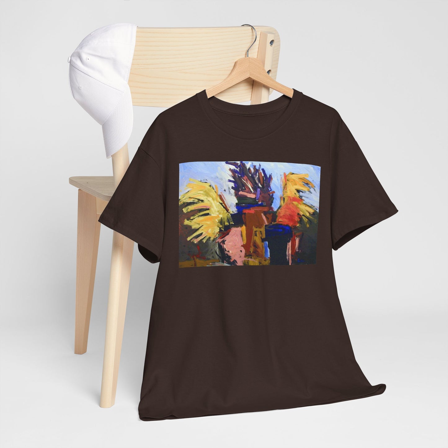 Artistic Unisex Heavy Cotton Tee – Vibrant Colorful Design for Creative Souls