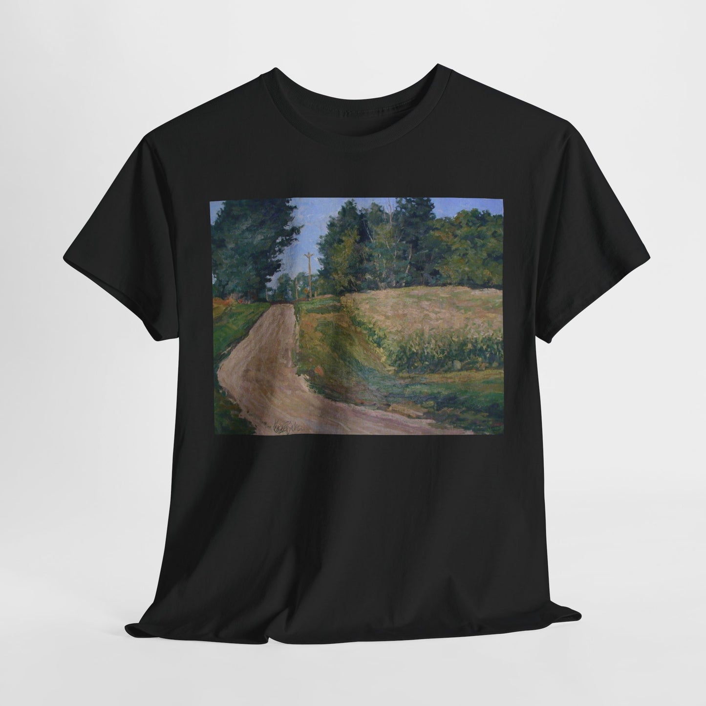 Scenic Landscape Unisex Heavy Cotton Tee - Vintage Nature Vibe