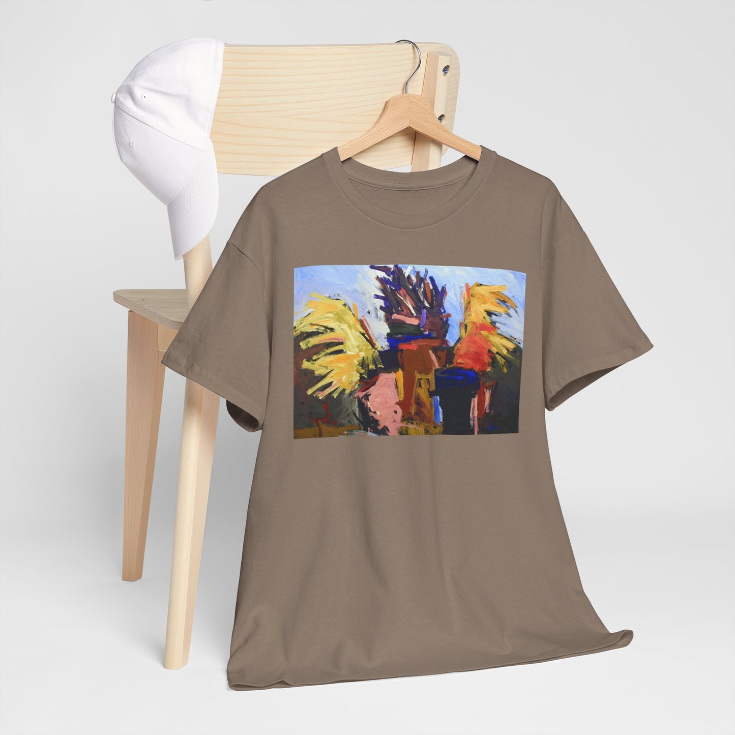 Artistic Unisex Heavy Cotton Tee – Vibrant Colorful Design for Creative Souls