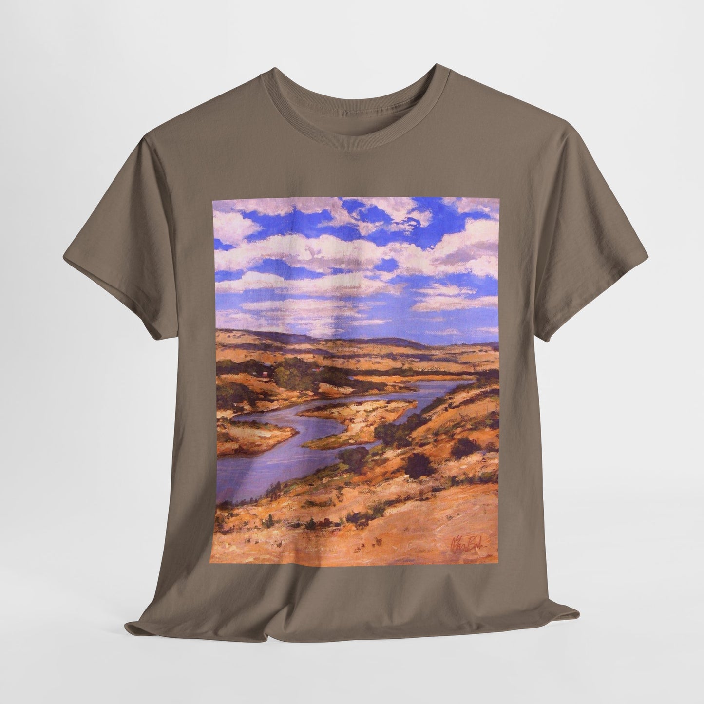 Serene Landscape Unisex Heavy Cotton Tee – Perfect for Nature Lovers