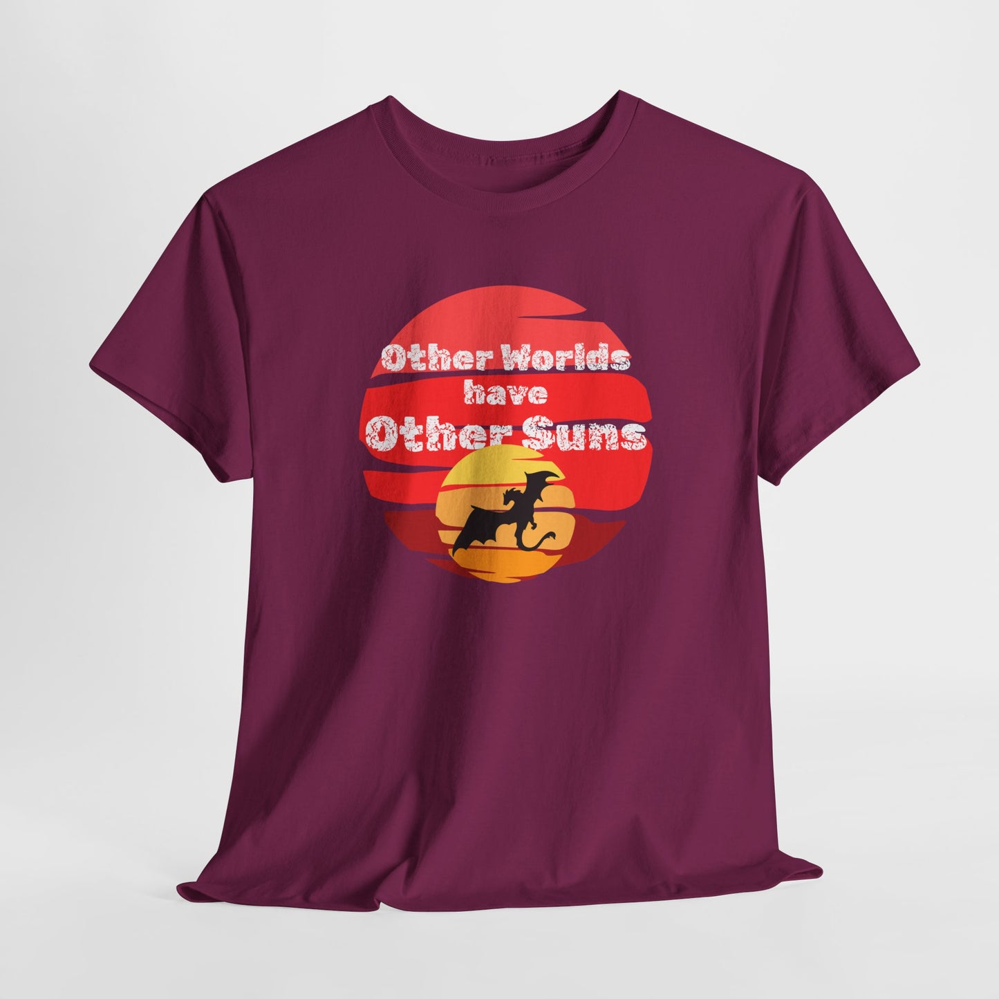 Other Worlds Have Other Suns Unisex Heavy Cotton Tee - Adventure and Space Vibe