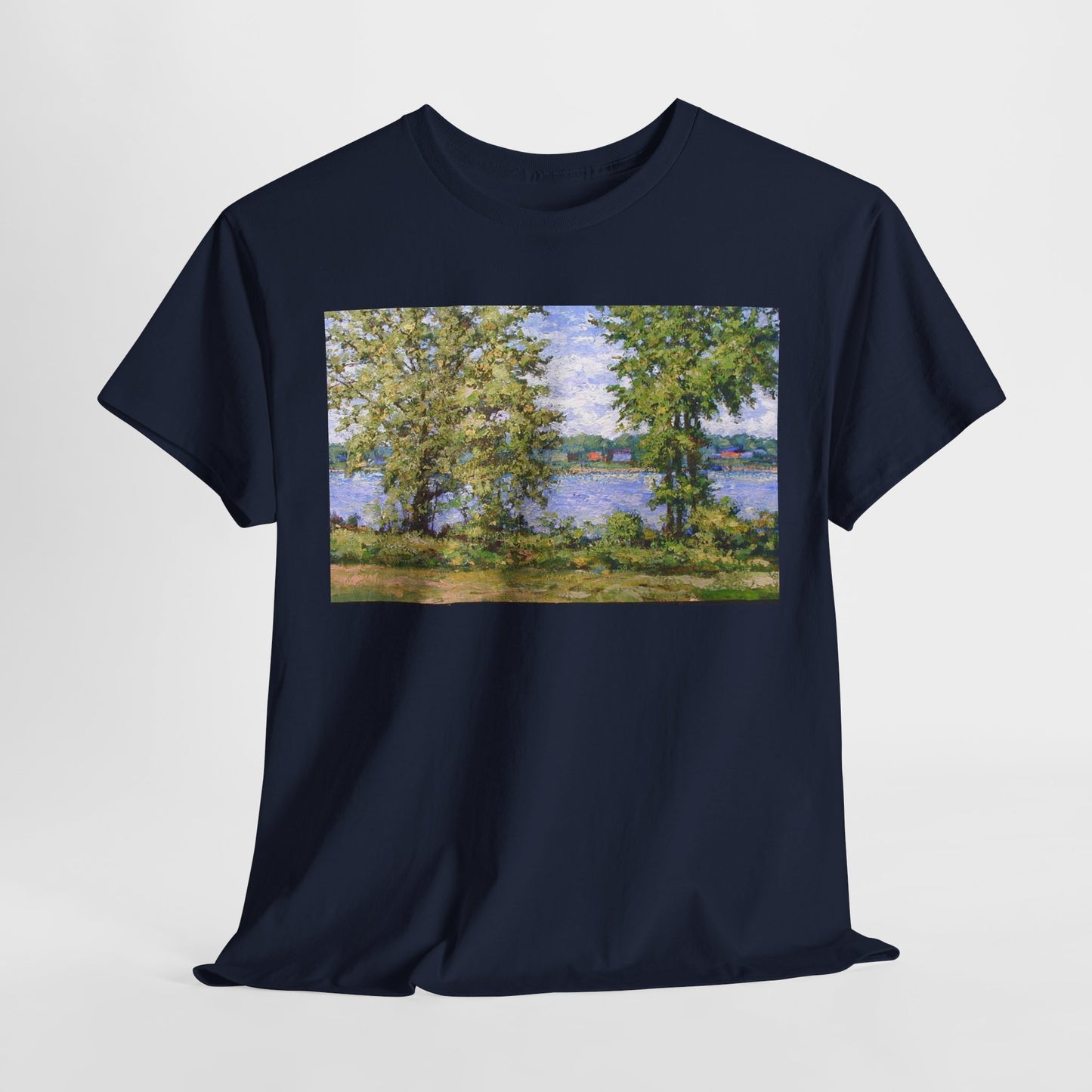 Stylish Unisex Heavy Cotton Tee with Nature Print - Perfect for Casual Wear and Outdoor Adventures