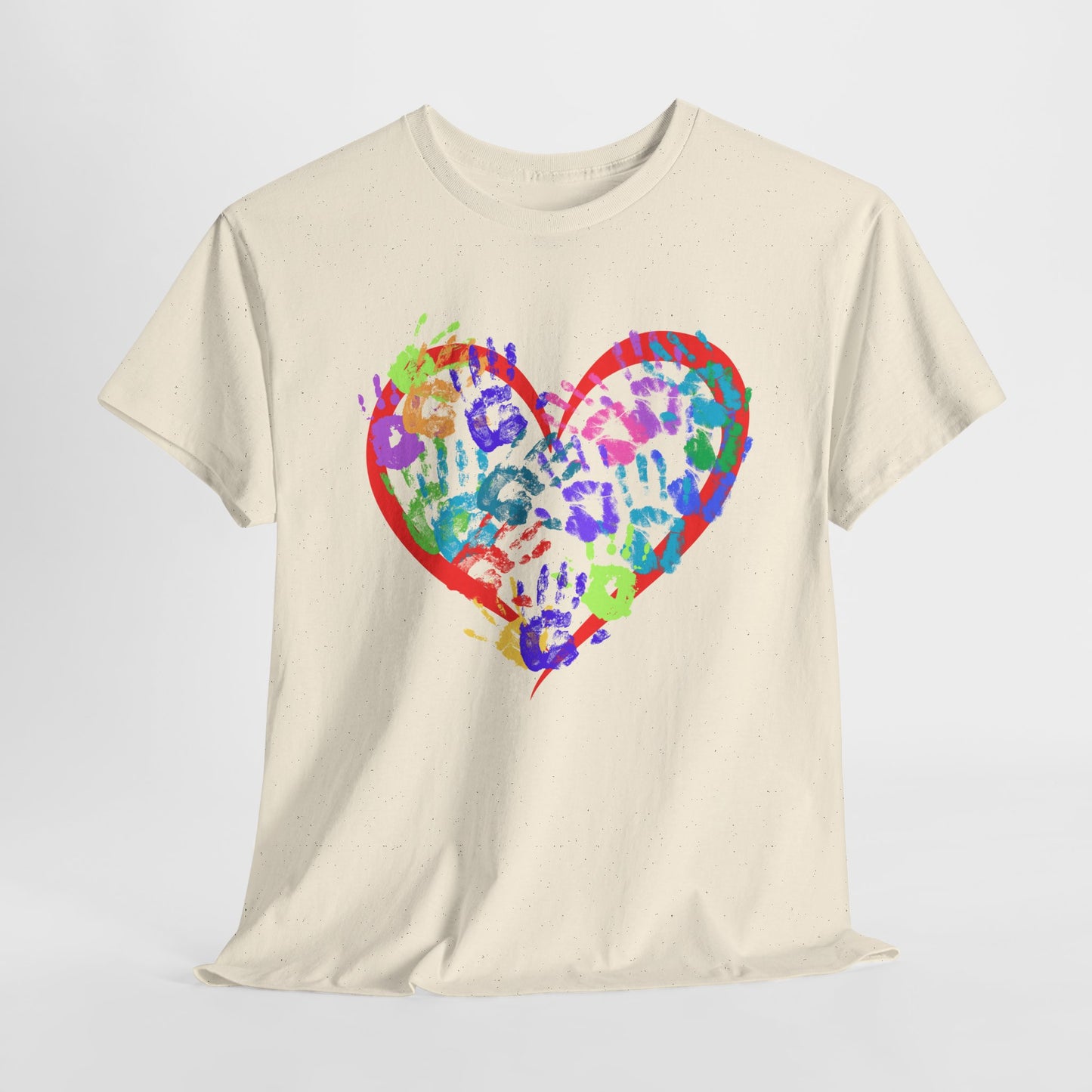 Colorful Heart Unisex Heavy Cotton Tee - Perfect for Valentine's Day & Everyday Love