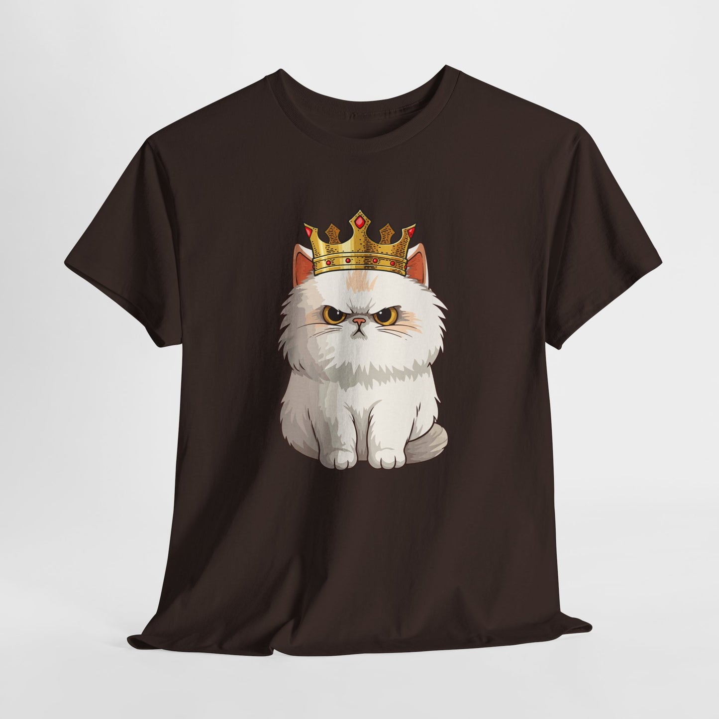 Royal Cat Unisex Heavy Cotton Tee - Perfect for Cat Lovers