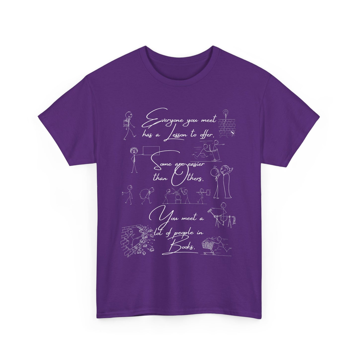 Inspirational Unisex Heavy Cotton Tee - 'Everyone You Meet Has a Story'