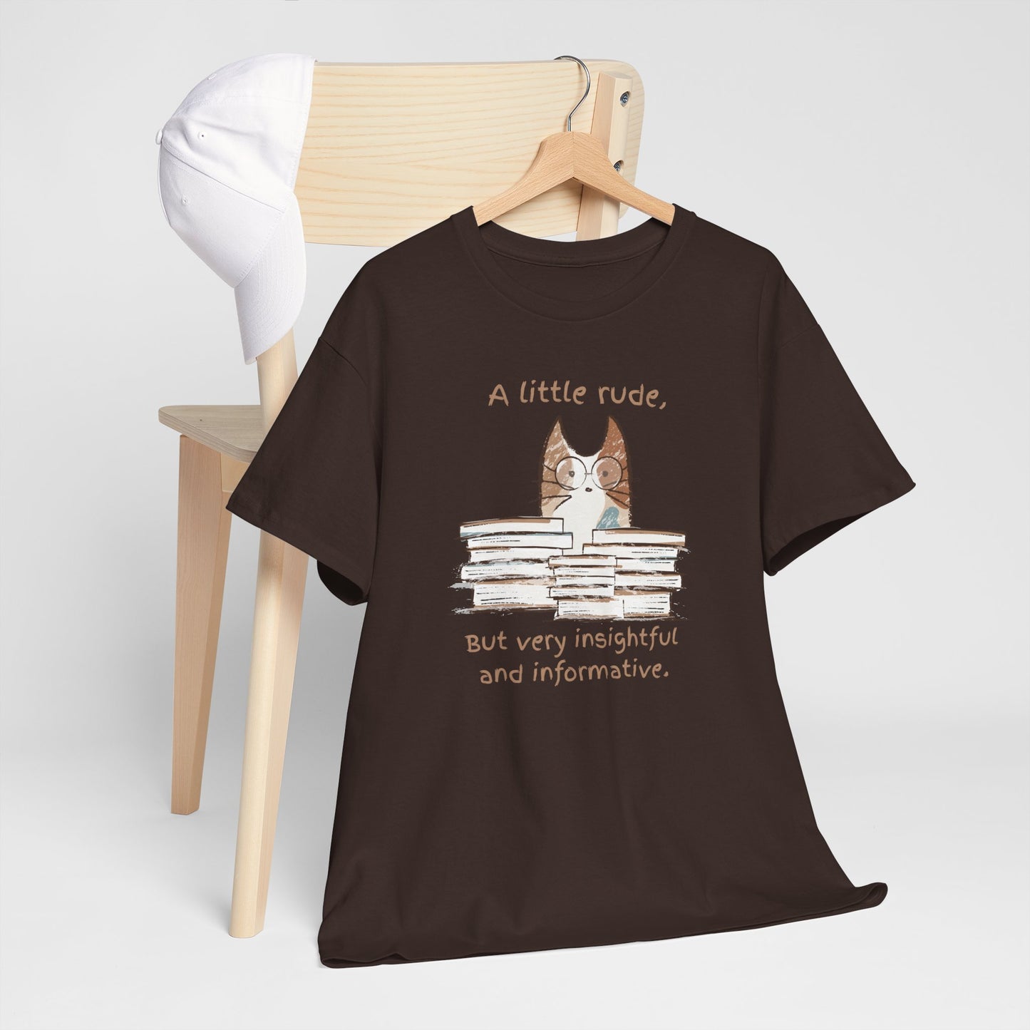 Insightful Rude Quote Tee, Unisex Cotton Tee, Quirky Book Lover Shirt, Funny Gift for Readers, Literary Humor Apparel