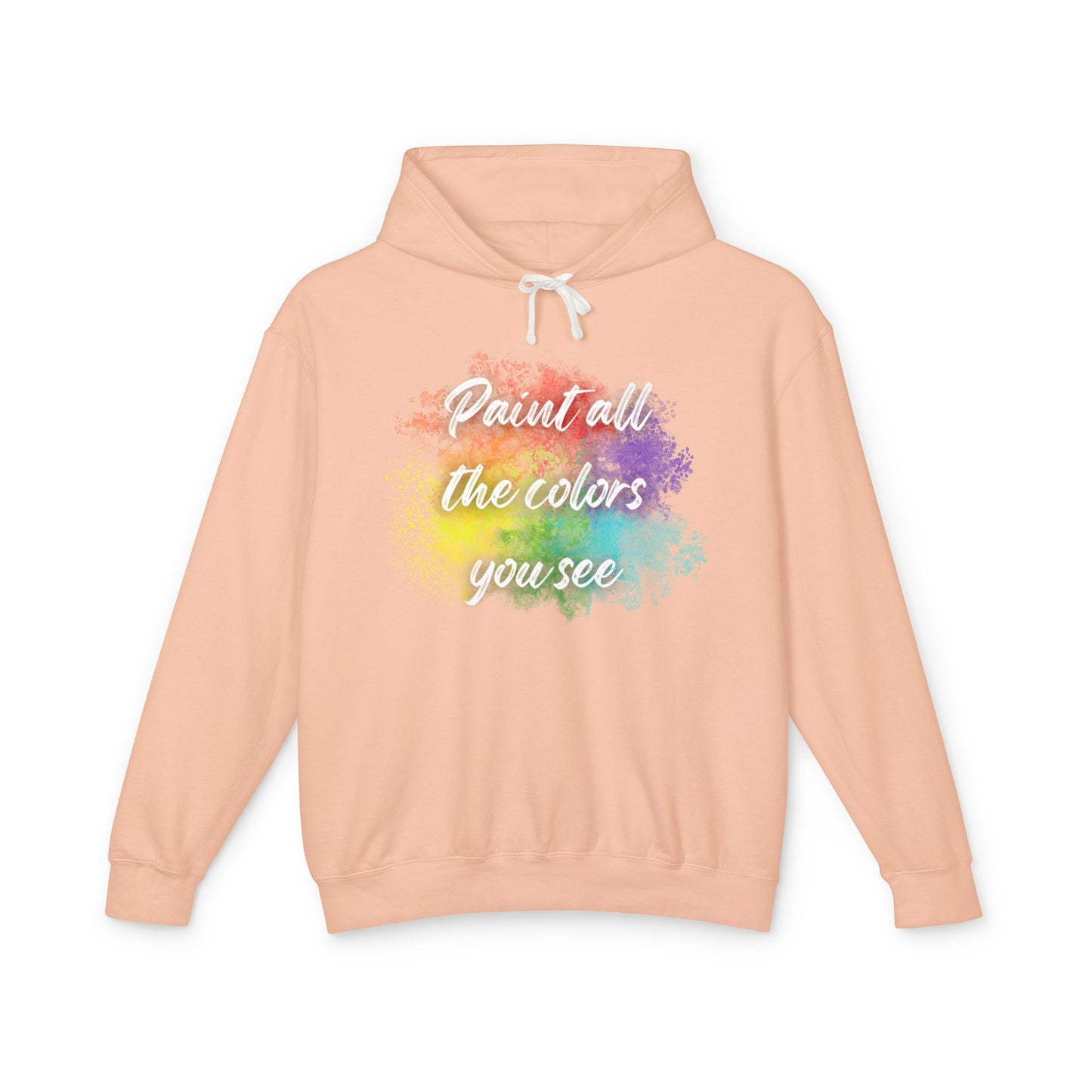 Colorful Artistic Hooded Sweatshirt - Inspirational Gift, Unisex Pullover, Cozy Layer for Art Lovers, Birthday, Casual Wear, Pastel Design