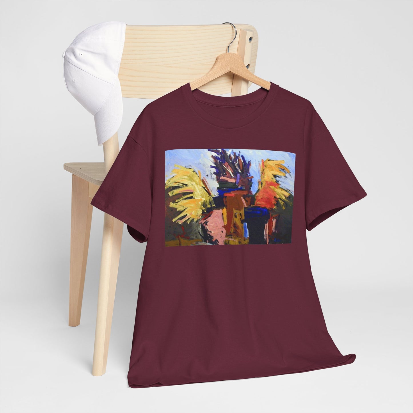 Artistic Unisex Heavy Cotton Tee – Vibrant Colorful Design for Creative Souls