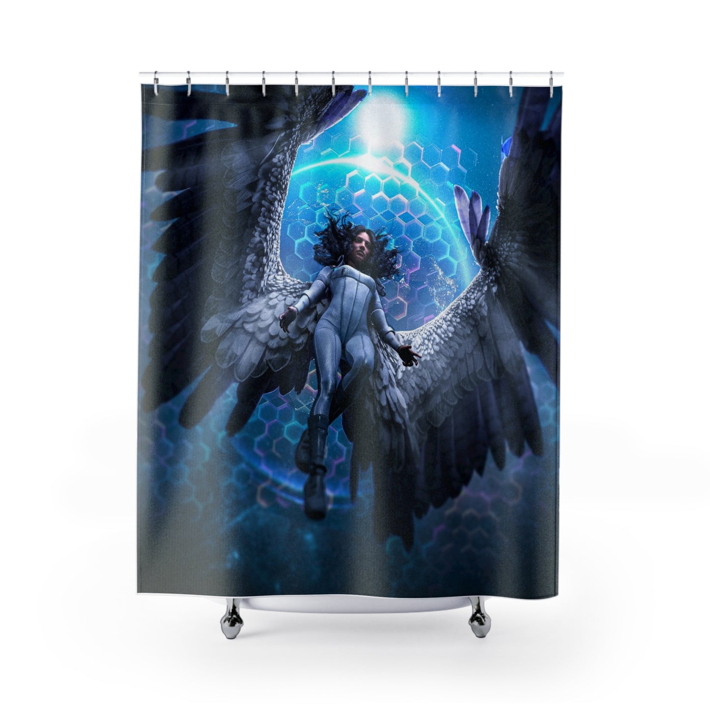 Dawn - Shower Curtain - Ethereal Bathroom Decor, Sci-Fi Shower Curtain, Cosmic Home Accent, Unique Gift for fans