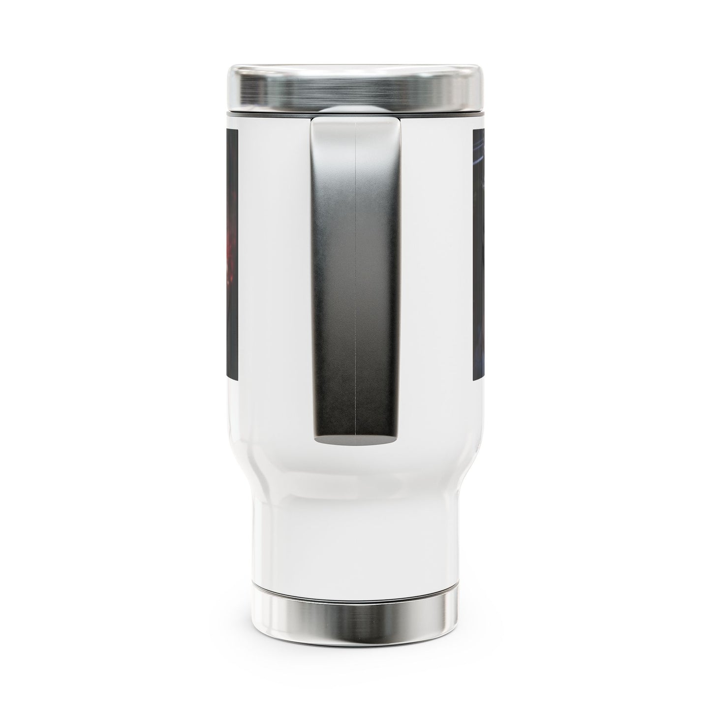 Broken Trust - Stainless Steel Travel Mug with Handle, 14oz