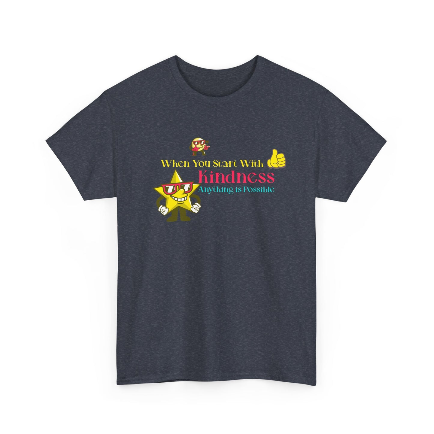 Kindness Matters Unisex Heavy Cotton Tee - Positive Message Tee for Everyday Inspiration