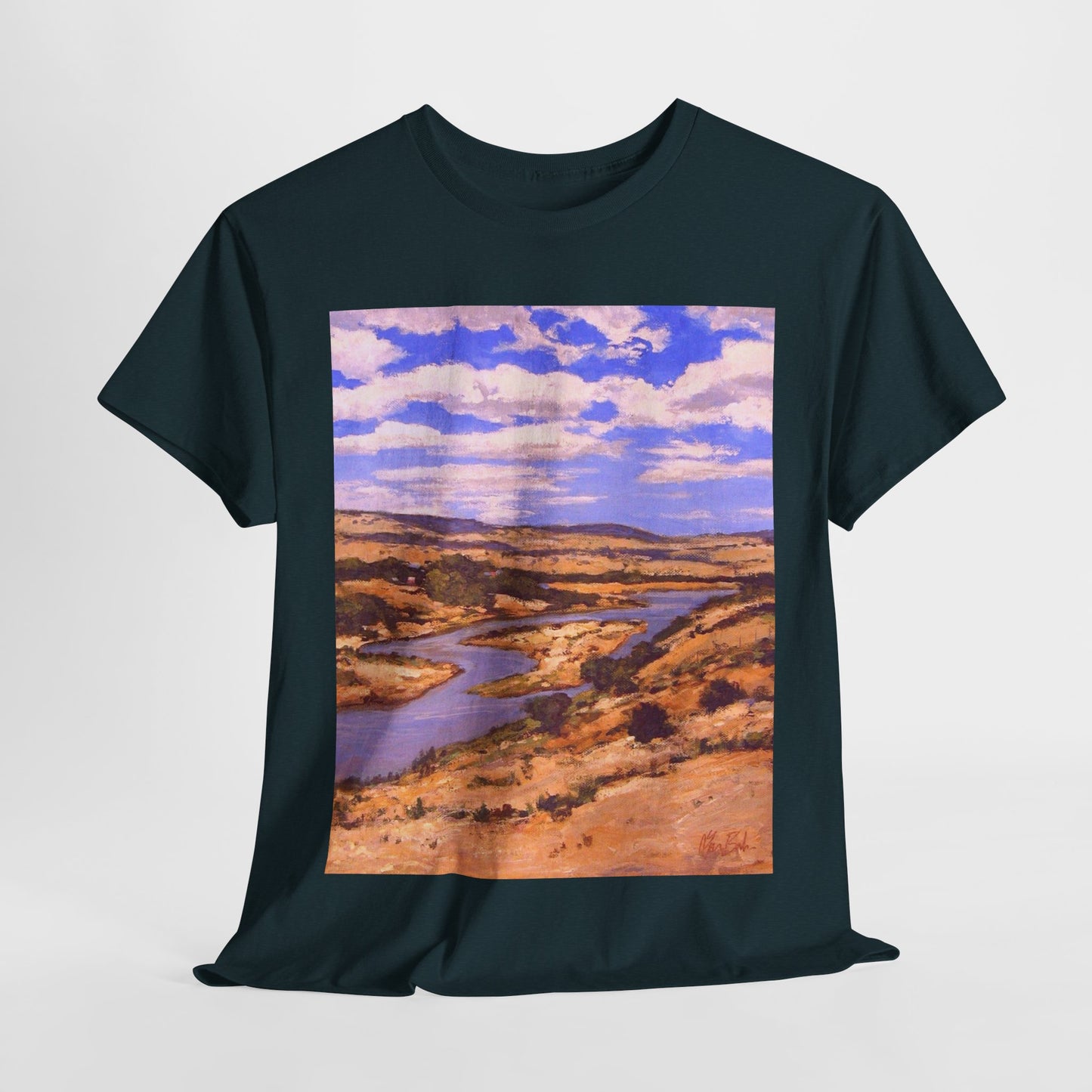 Serene Landscape Unisex Heavy Cotton Tee – Perfect for Nature Lovers