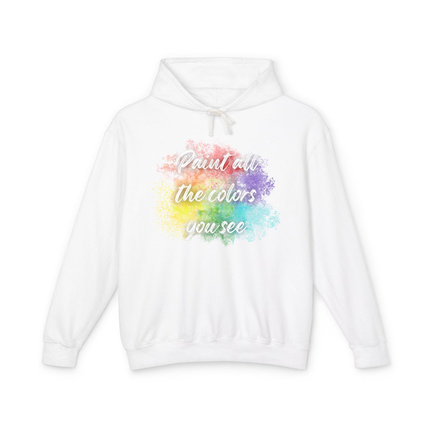 Colorful Artistic Hooded Sweatshirt - Inspirational Gift, Unisex Pullover, Cozy Layer for Art Lovers, Birthday, Casual Wear, Pastel Design