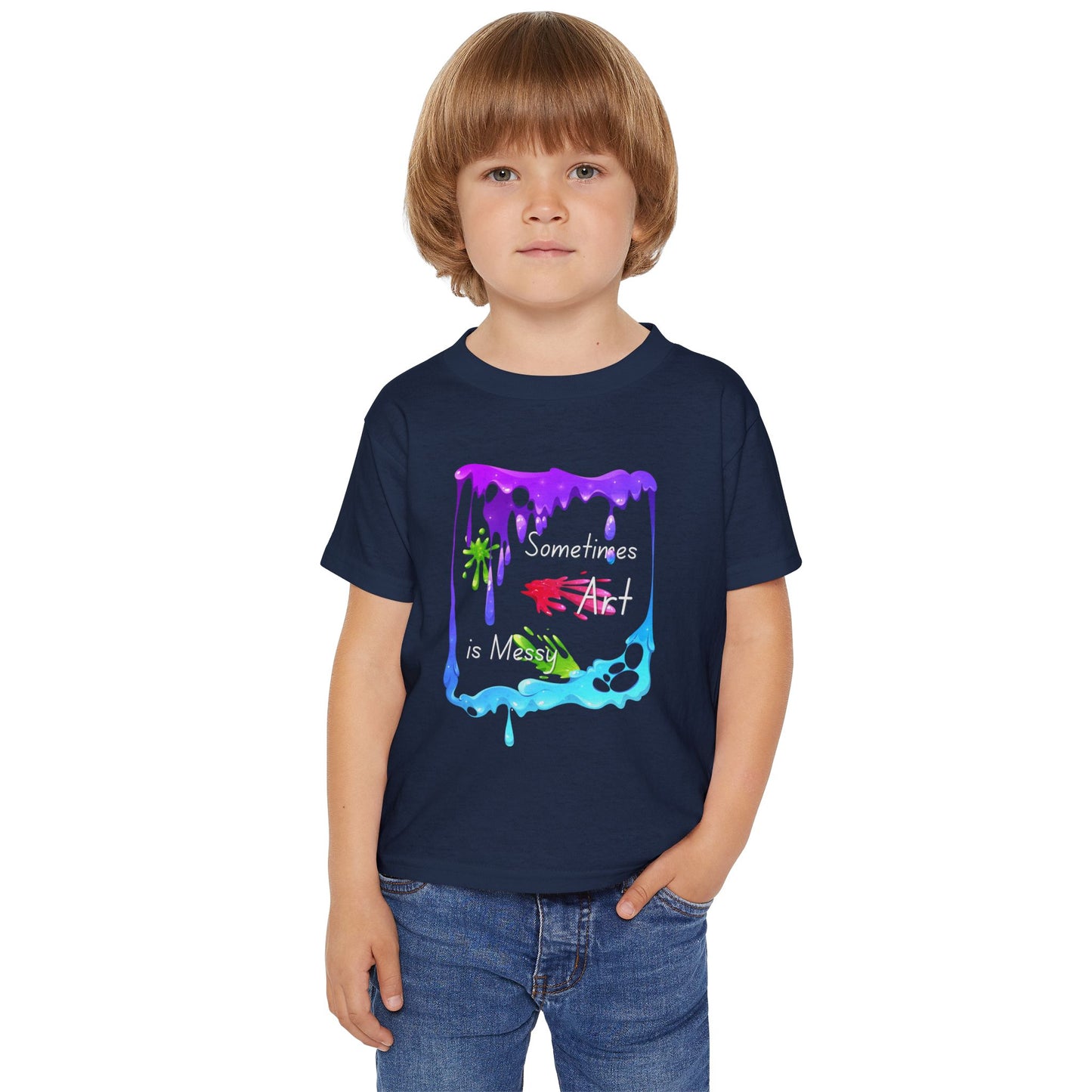 Toddler T-shirt - Sometimes art is messy