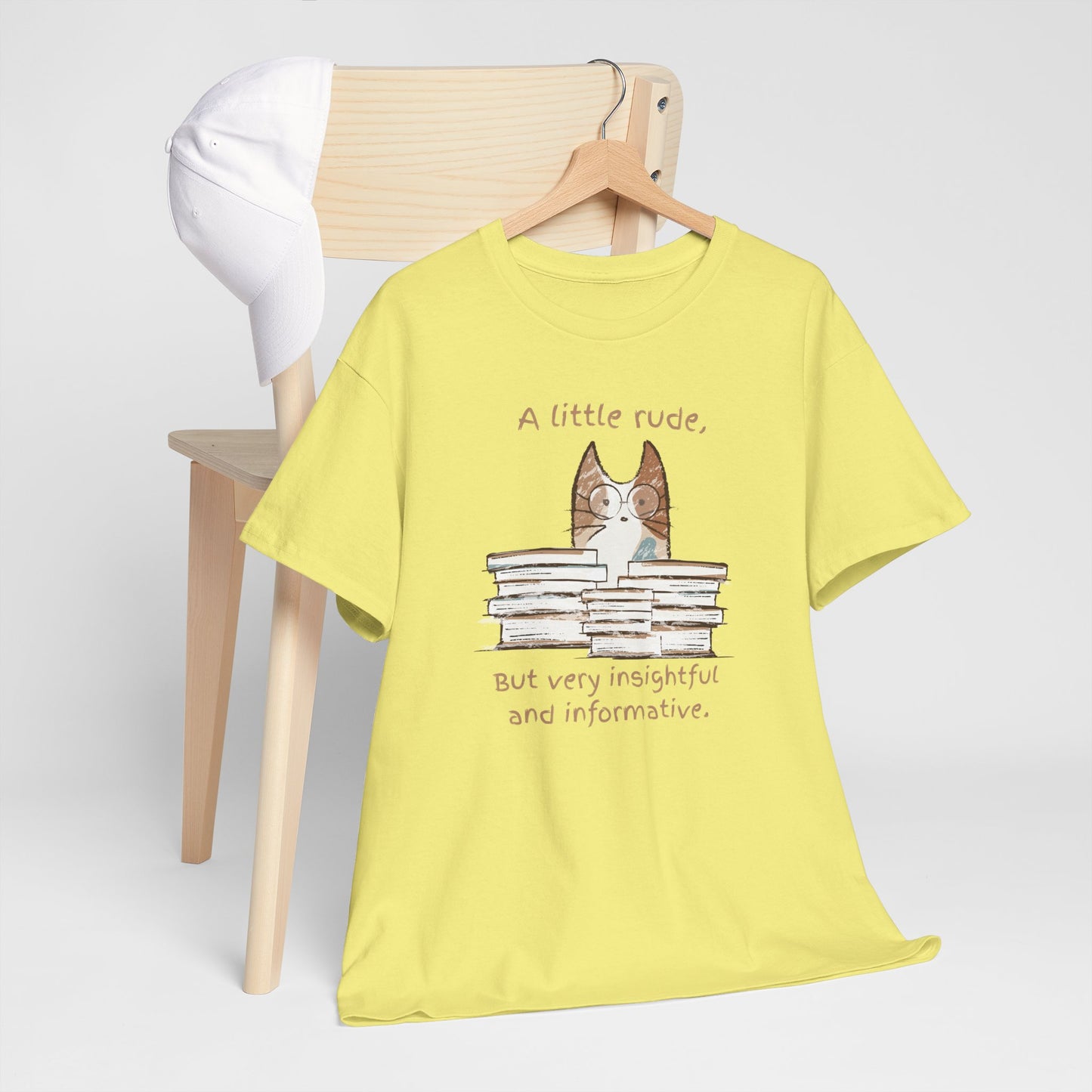 Insightful Rude Quote Tee, Unisex Cotton Tee, Quirky Book Lover Shirt, Funny Gift for Readers, Literary Humor Apparel