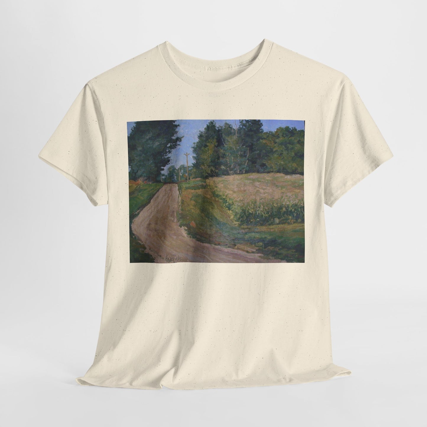 Scenic Landscape Unisex Heavy Cotton Tee - Vintage Nature Vibe