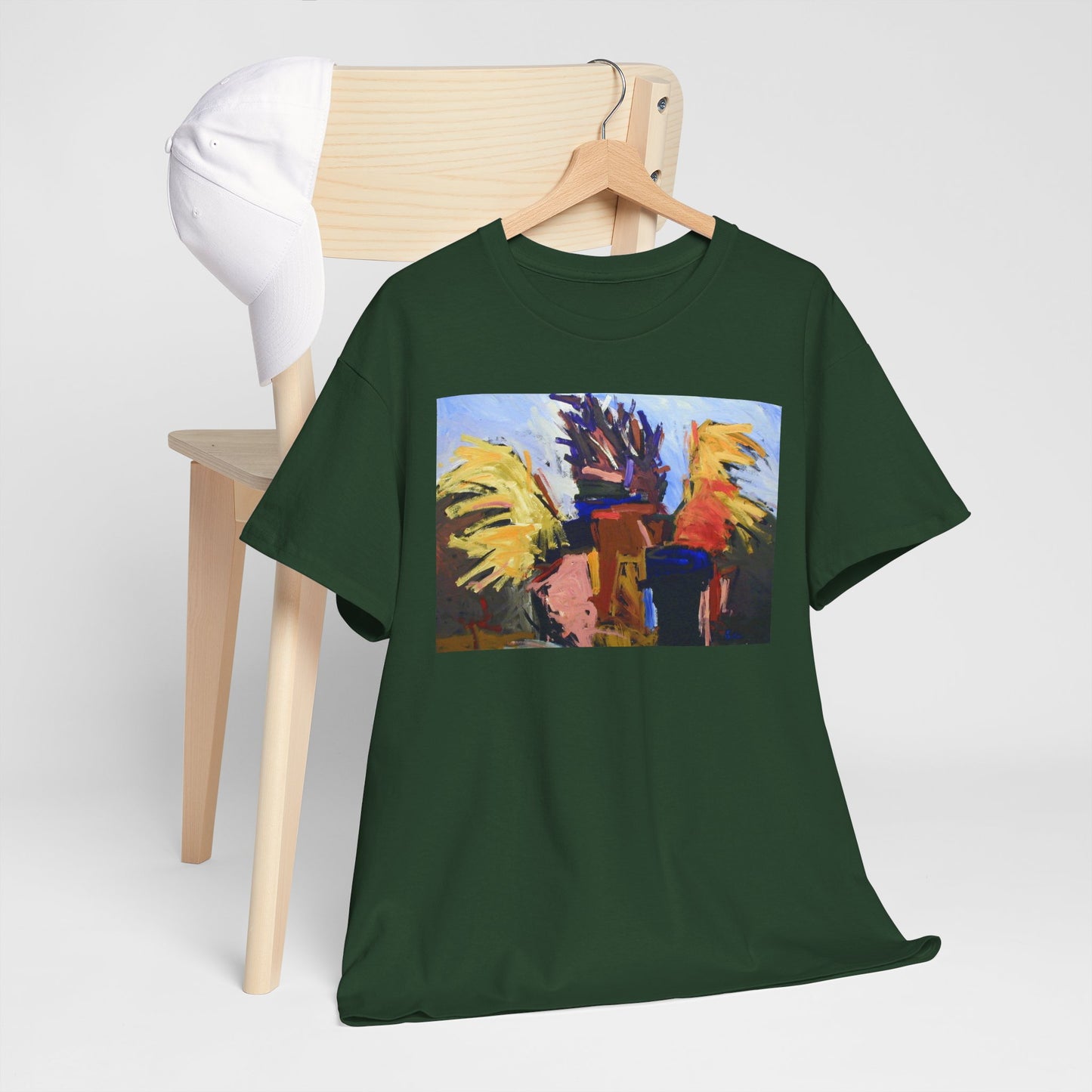 Artistic Unisex Heavy Cotton Tee – Vibrant Colorful Design for Creative Souls