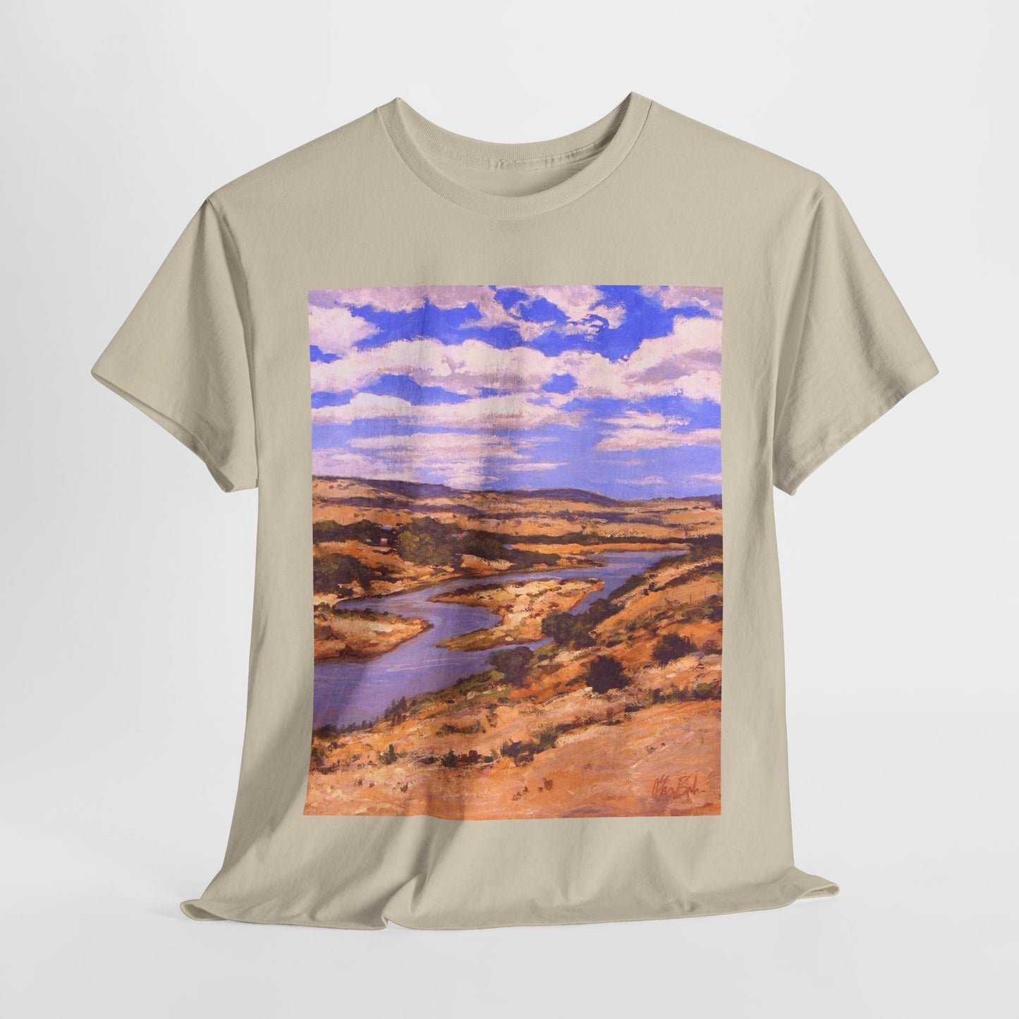 Serene Landscape Unisex Heavy Cotton Tee – Perfect for Nature Lovers