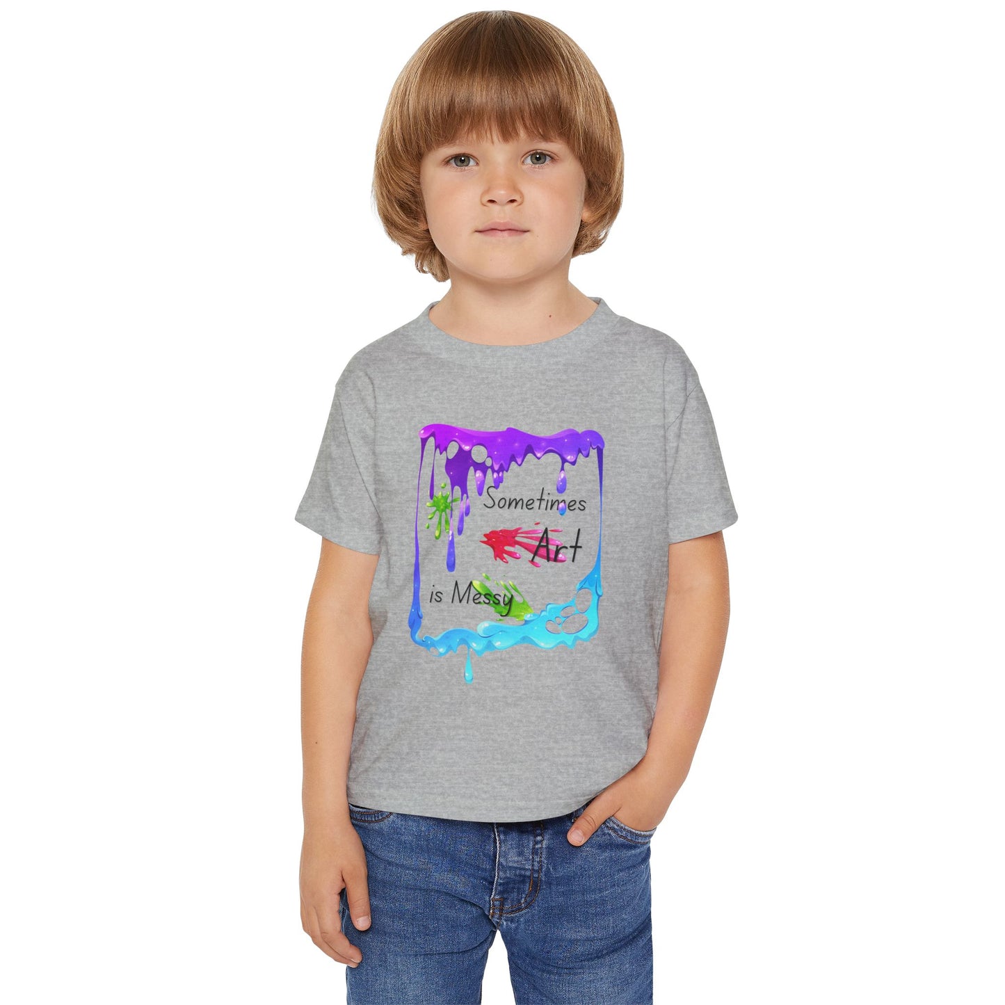 Toddler T-shirt - Sometimes art is messy