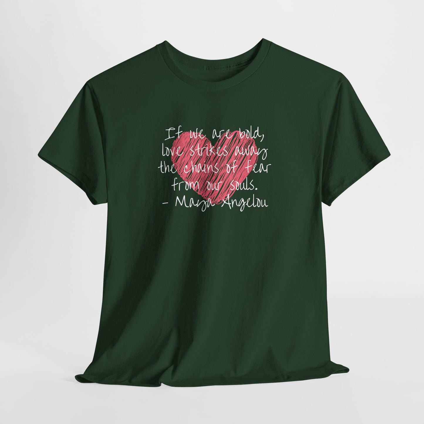 Inspirational Quote Unisex Heavy Cotton Tee - Love for Humanity