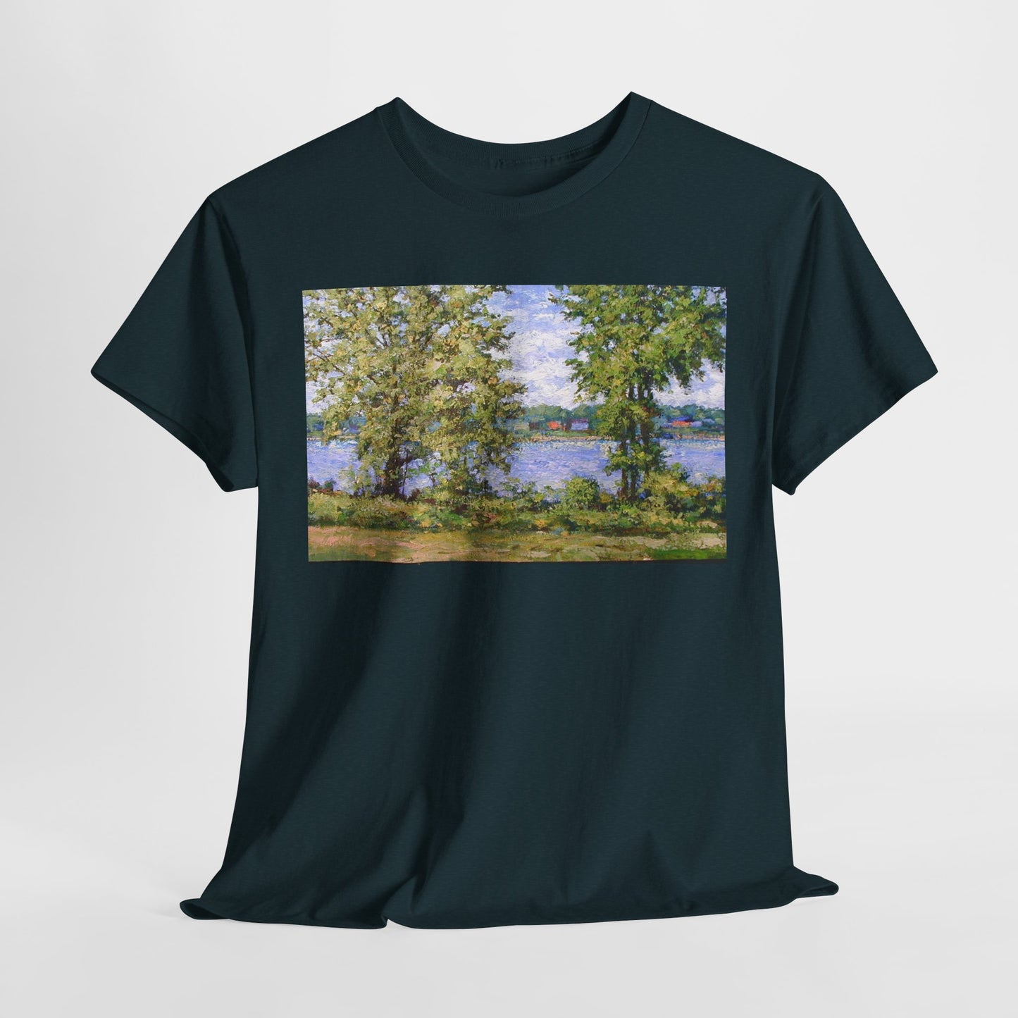 Stylish Unisex Heavy Cotton Tee with Nature Print - Perfect for Casual Wear and Outdoor Adventures