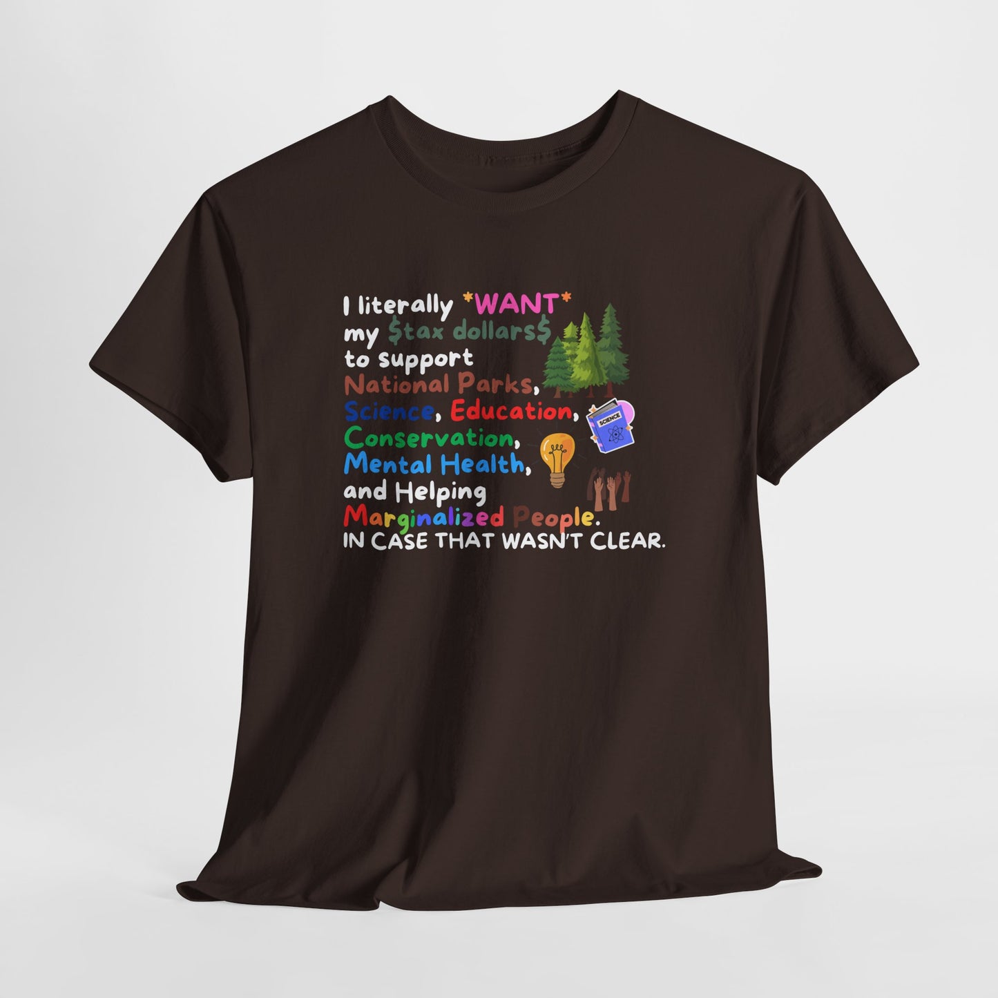 Supportive Unisex Heavy Cotton Tee - Eco & Mental Health Advocacy