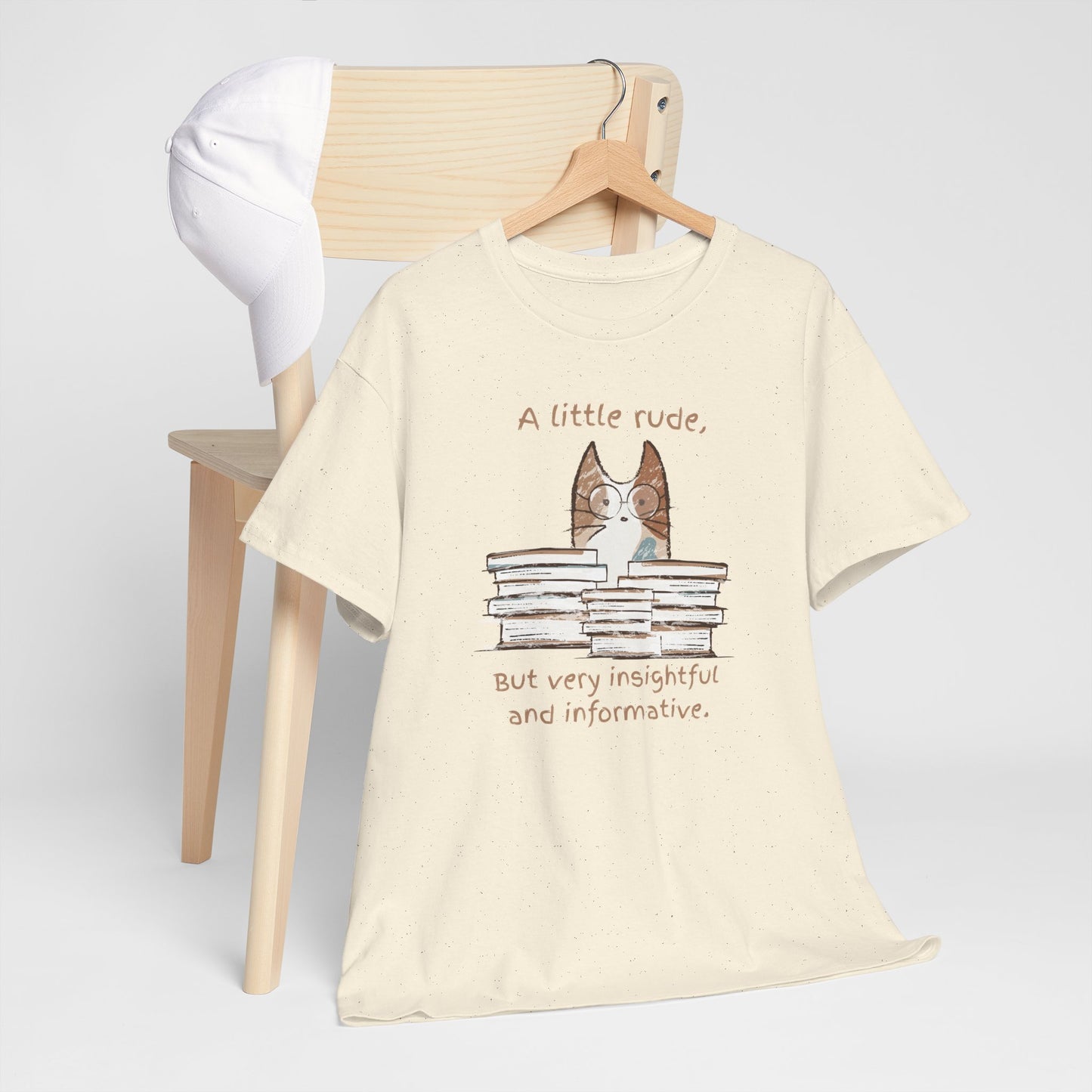Insightful Rude Quote Tee, Unisex Cotton Tee, Quirky Book Lover Shirt, Funny Gift for Readers, Literary Humor Apparel