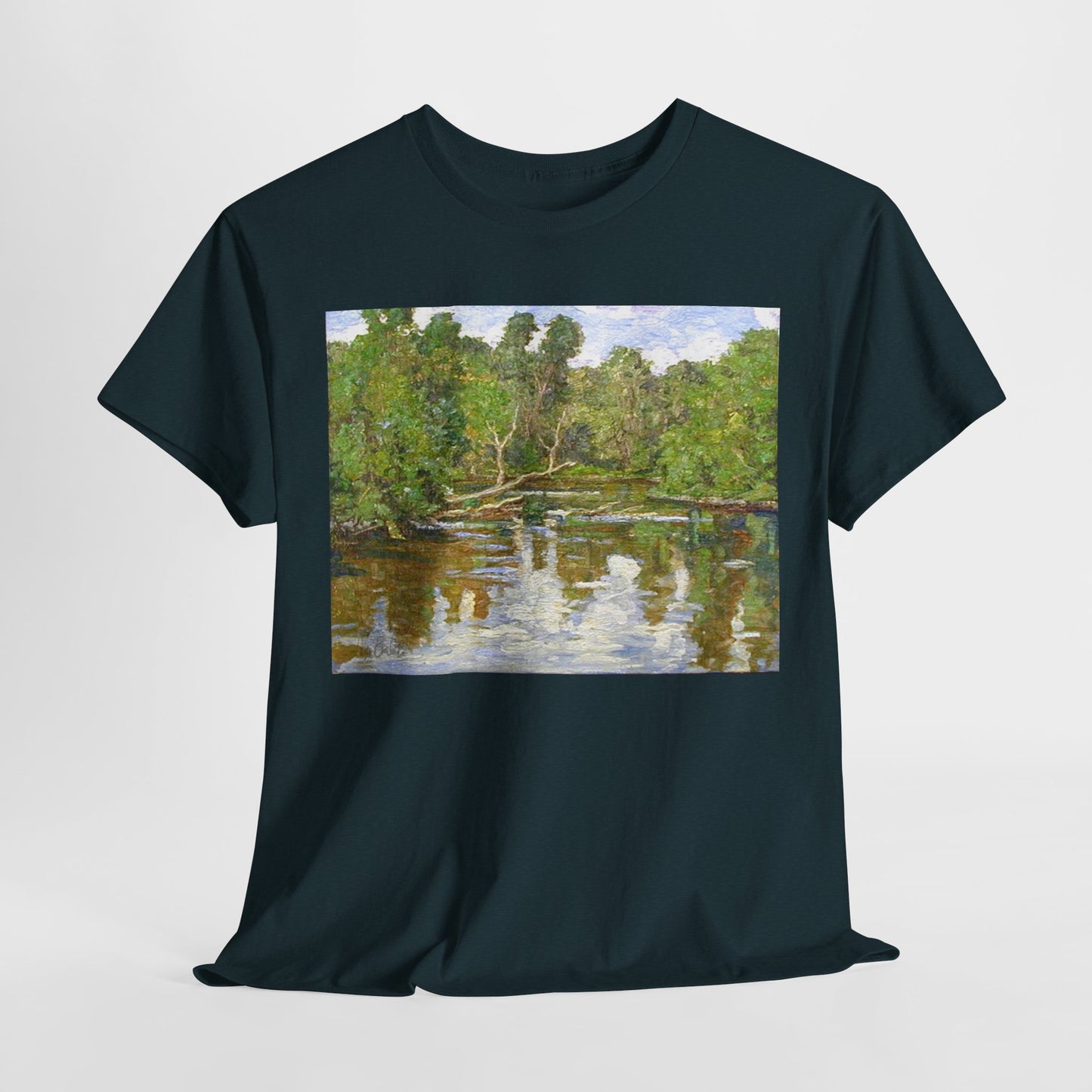 Nature Inspired Unisex Heavy Cotton Tee - Colorful Landscape Design
